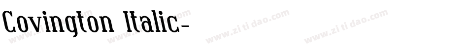 Covington Italic字体转换